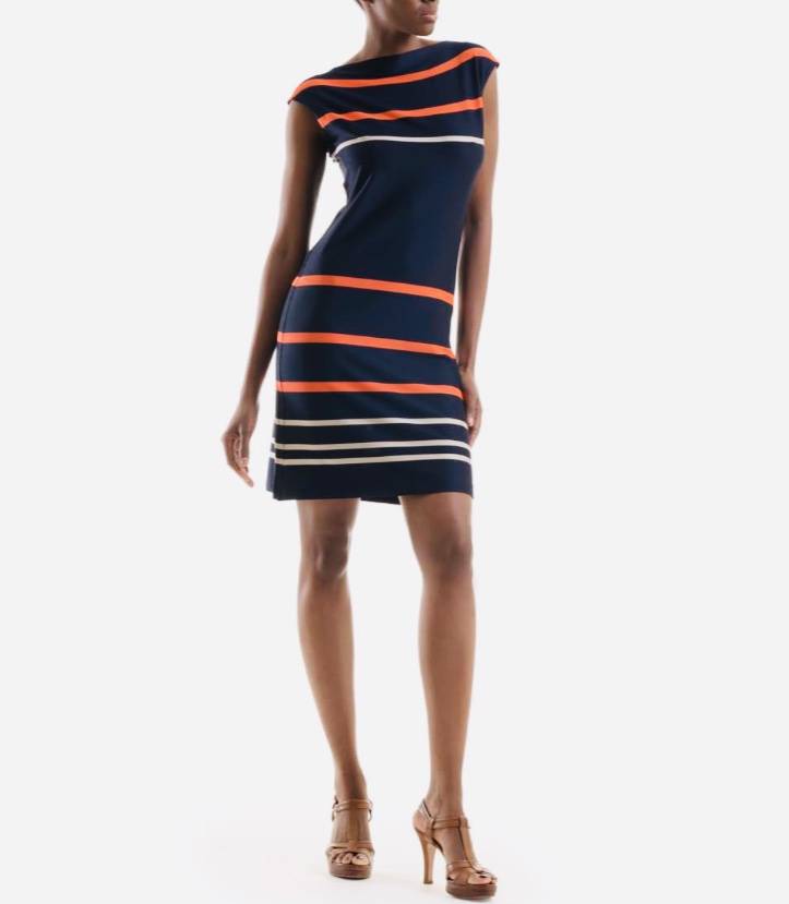 Nadia Guidi 96.a JET SET Abito Blu/Arancio/Sabbia Convenienza