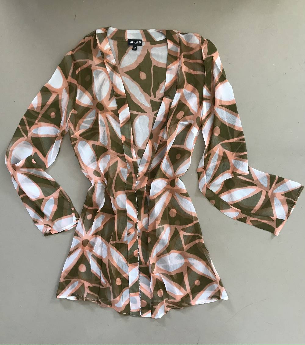 Nadia Guidi 99.g BIARRITZ Fiore Astratto Nocciola/Arancio Moda