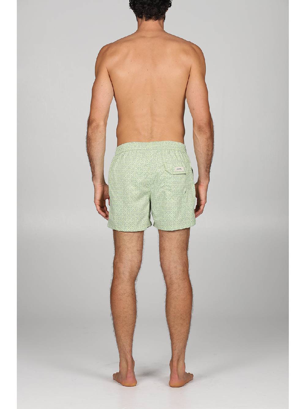 Julipet Boxer mare in leggera tela di microfibra verde, con disegno cravatteria ad alta definizione Moda