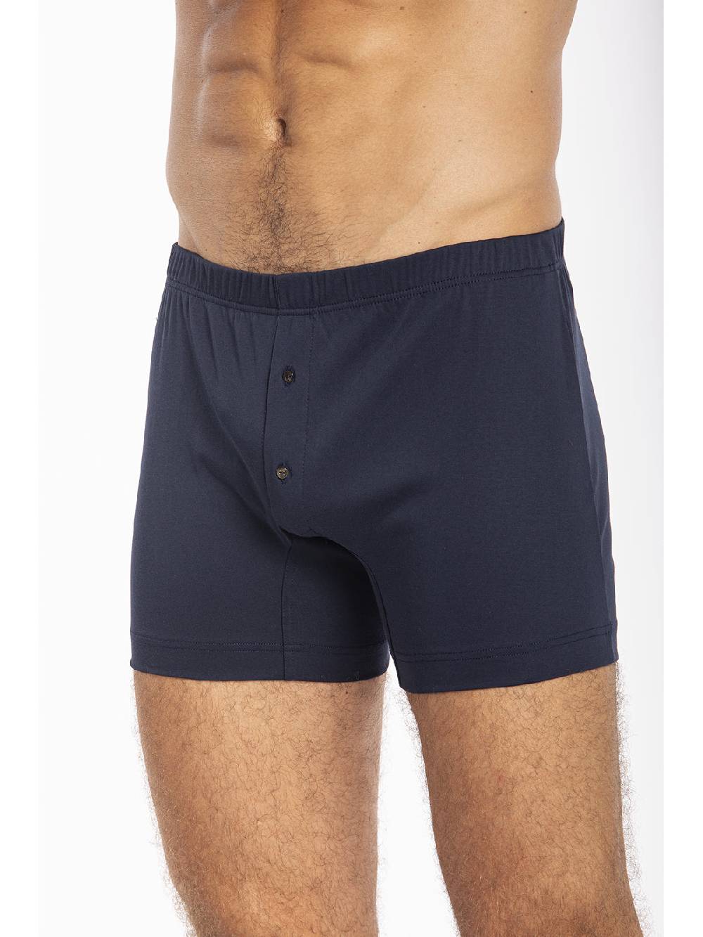 Julipet Boxer blu in interlock di puro cotone "doppia maglia" Outlet