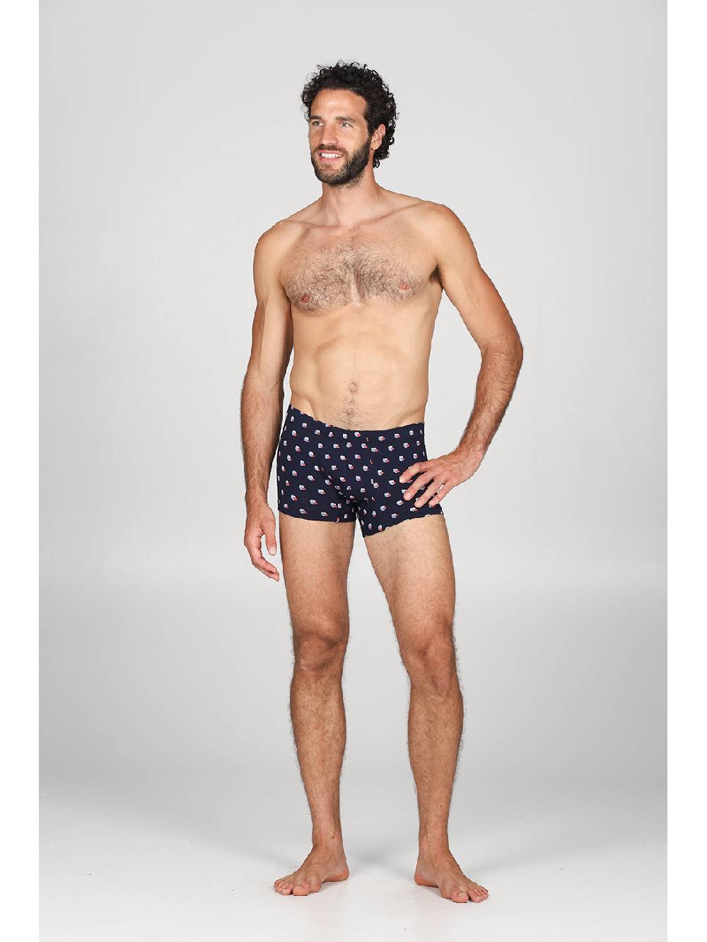 Julipet Boxer comfort in cotone bielastico, disegni "pesci" Saldi Di Fabbrica
