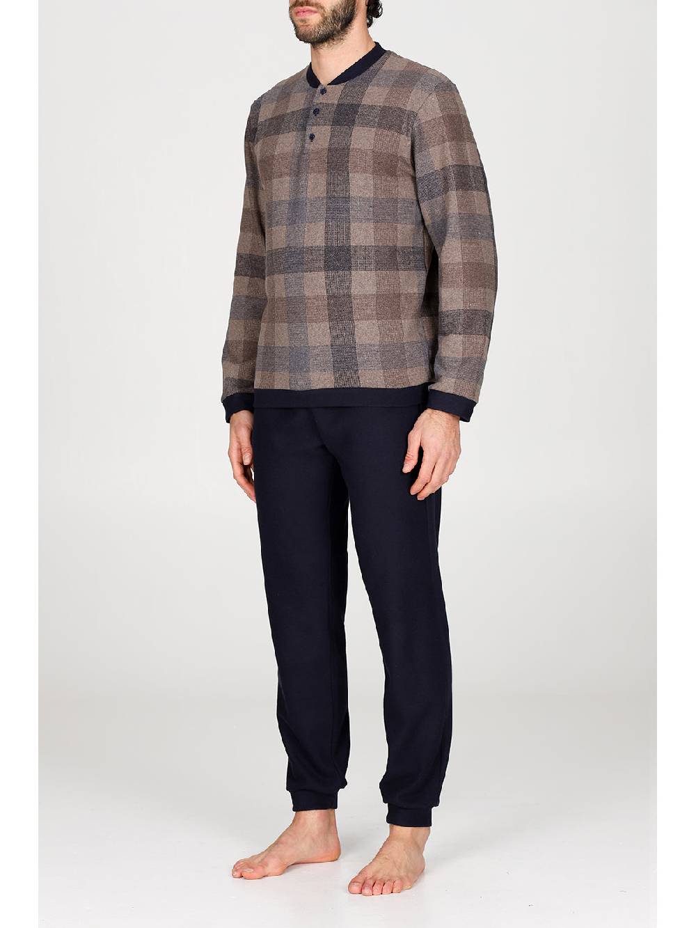 Julipet Pigiama serafino in confortevole jacquard di cotone Online
