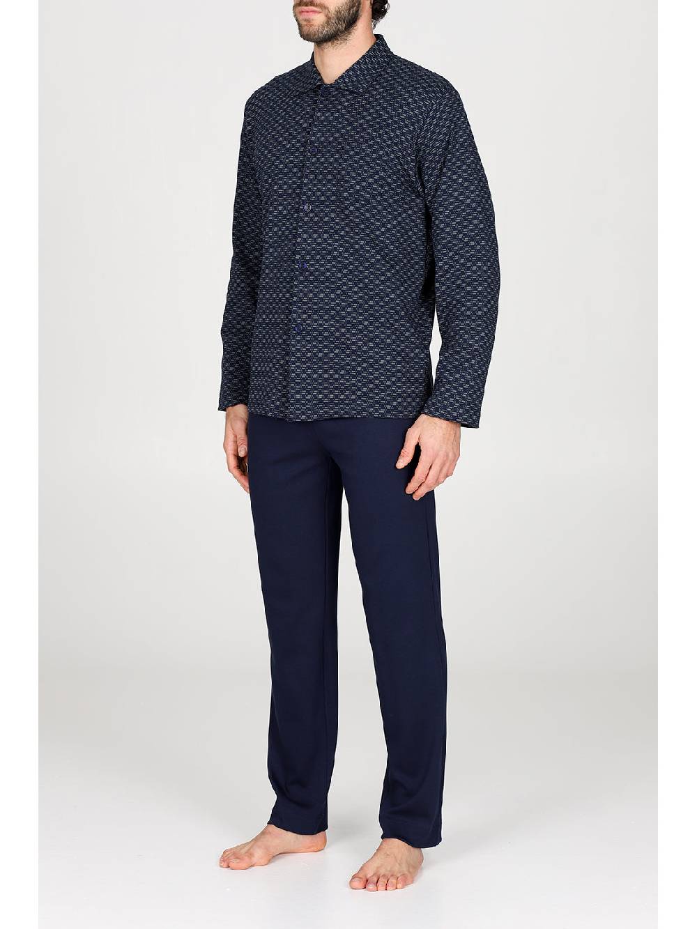 Julipet Pigiama cardigan in caldo interlock di puro cotone Nuova