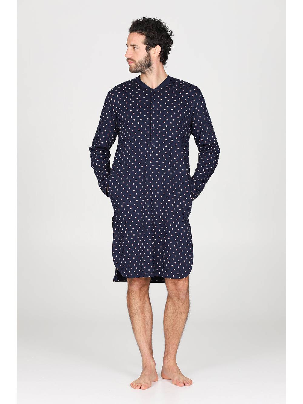 Julipet Camicia da notte in caldo interlock di puro cotone In Linea