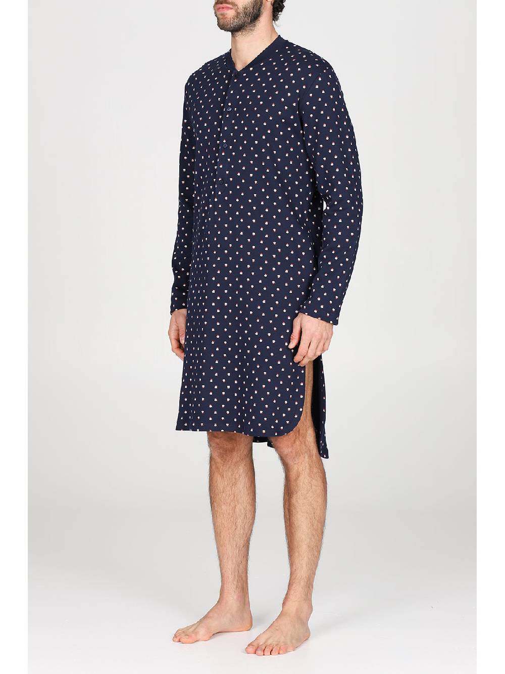 Julipet Camicia da notte in caldo interlock di puro cotone In Linea