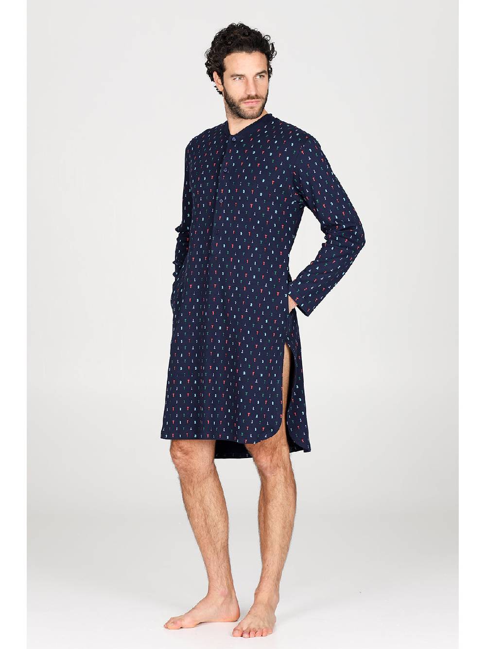 Julipet Camicia da notte in caldo interlock di puro cotone Nuovo