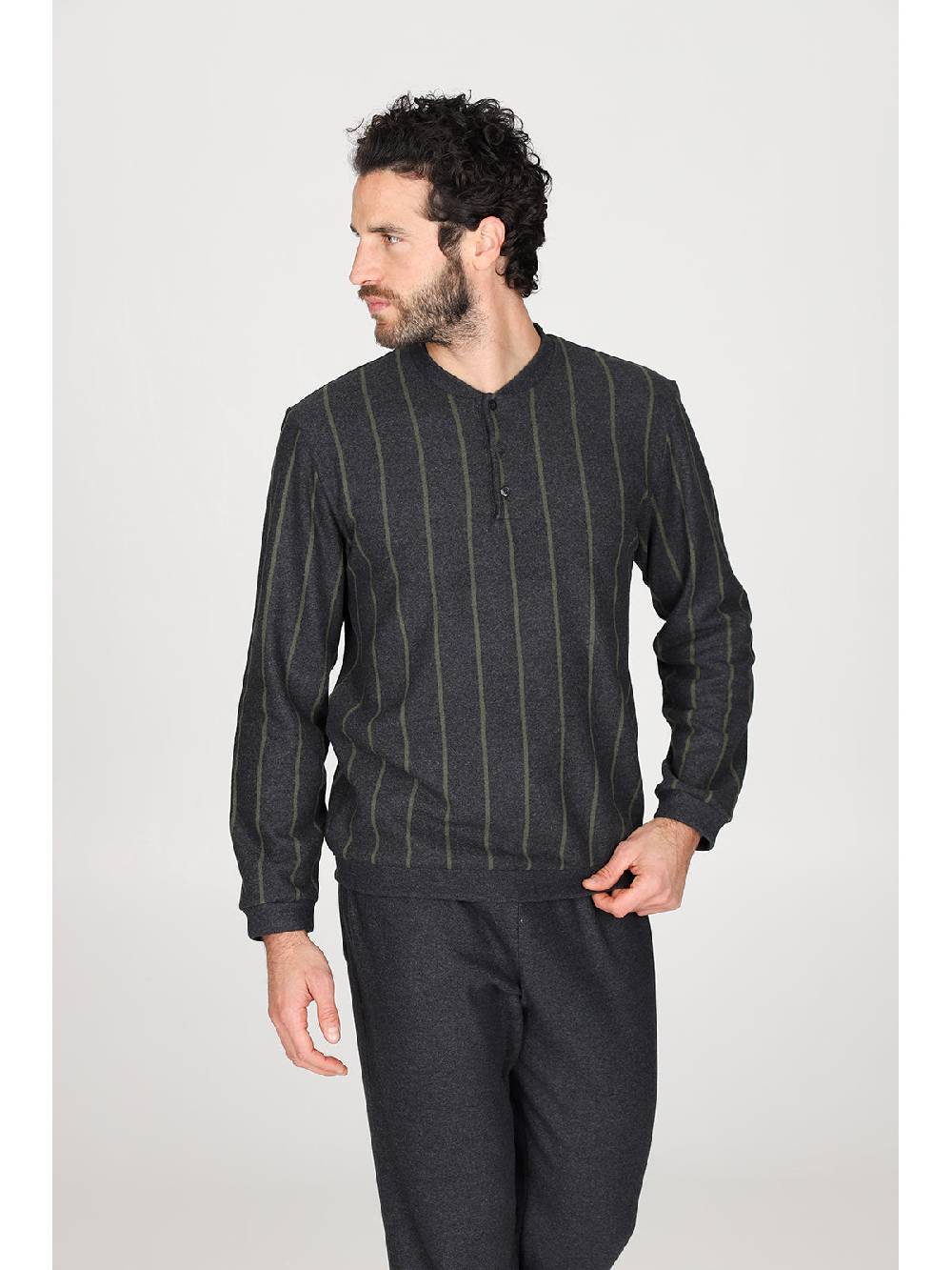 Julipet Pigiama serafino in confortevole jacquard di cotone Fino Al -60%