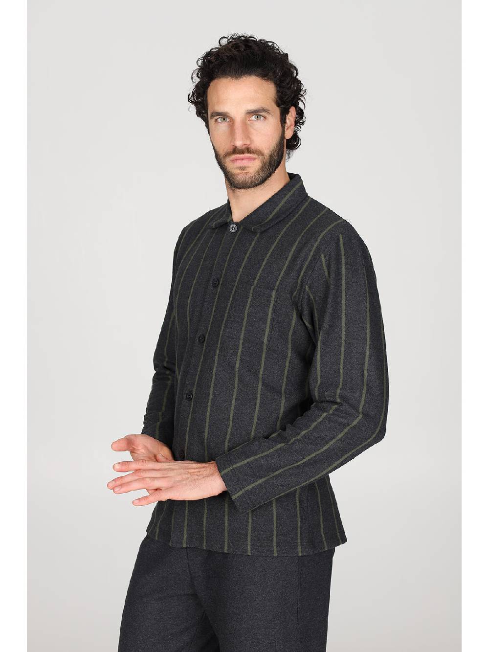 Julipet Pigiama cardigan in confortevole jacquard di cotone Prezzo Ridotto