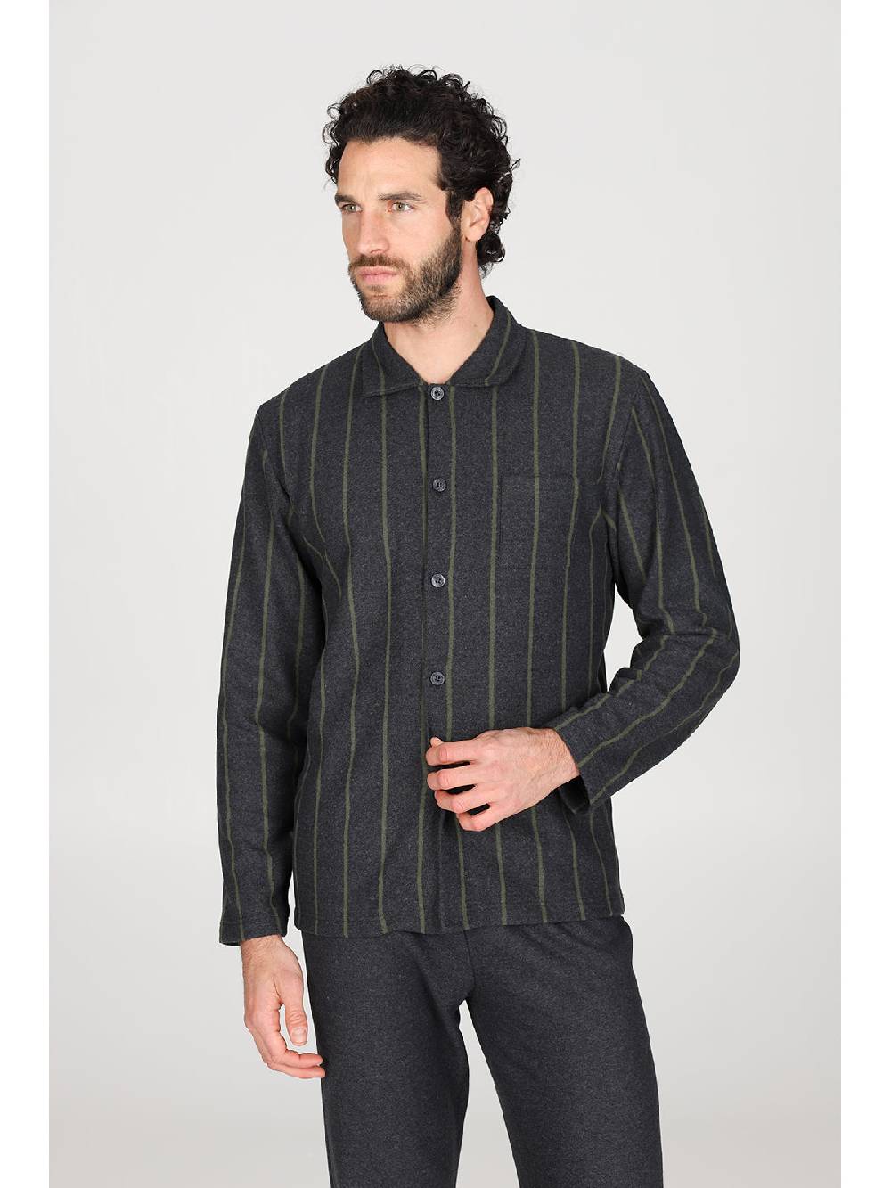 Julipet Pigiama cardigan in confortevole jacquard di cotone Prezzo Ridotto