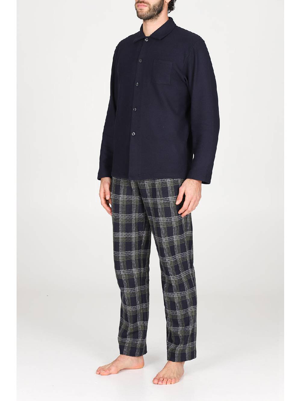 Julipet Pigiama cardigan in confortevole jacquard di cotone Sottocosto