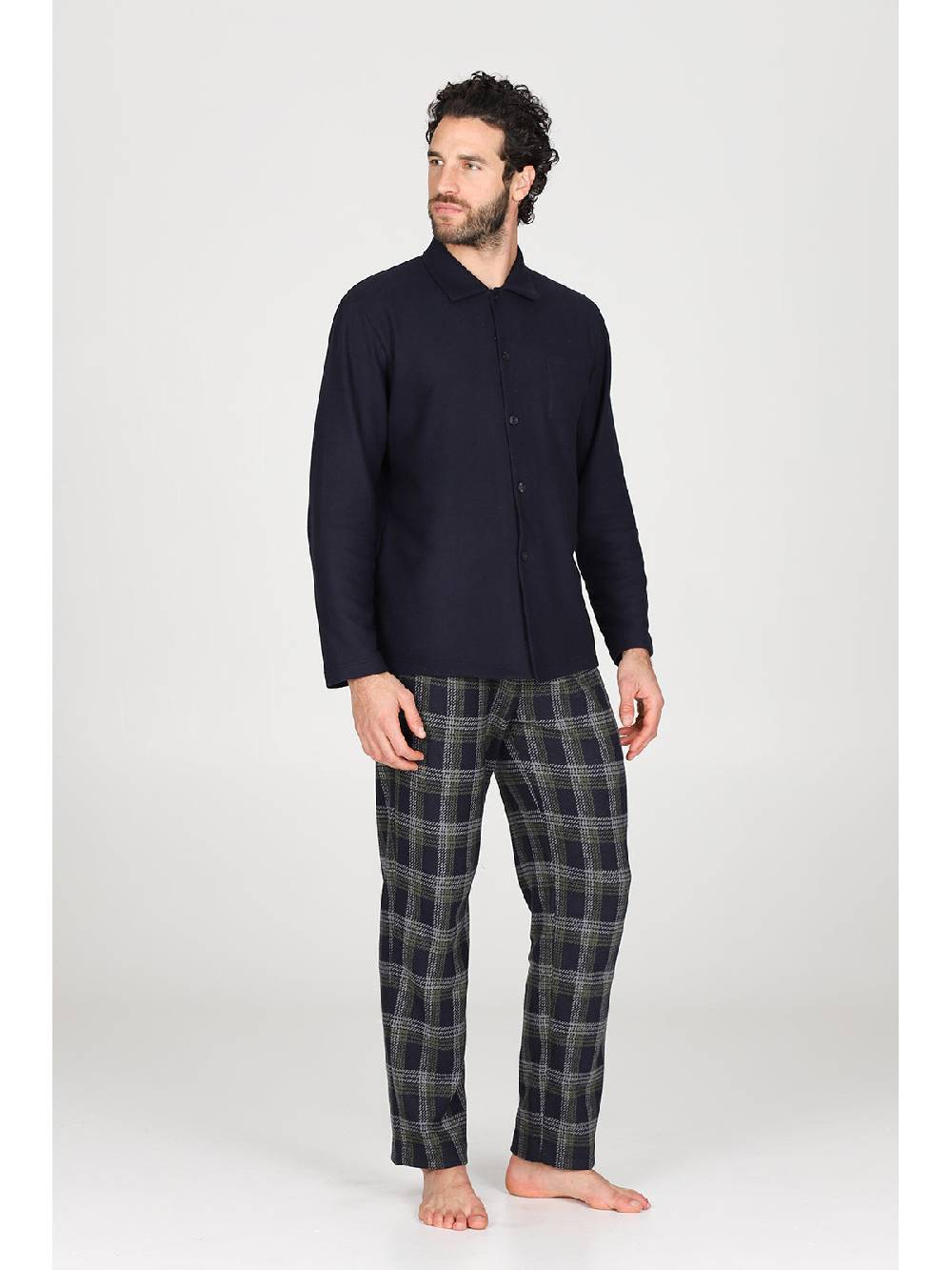 Julipet Pigiama cardigan in confortevole jacquard di cotone Sottocosto