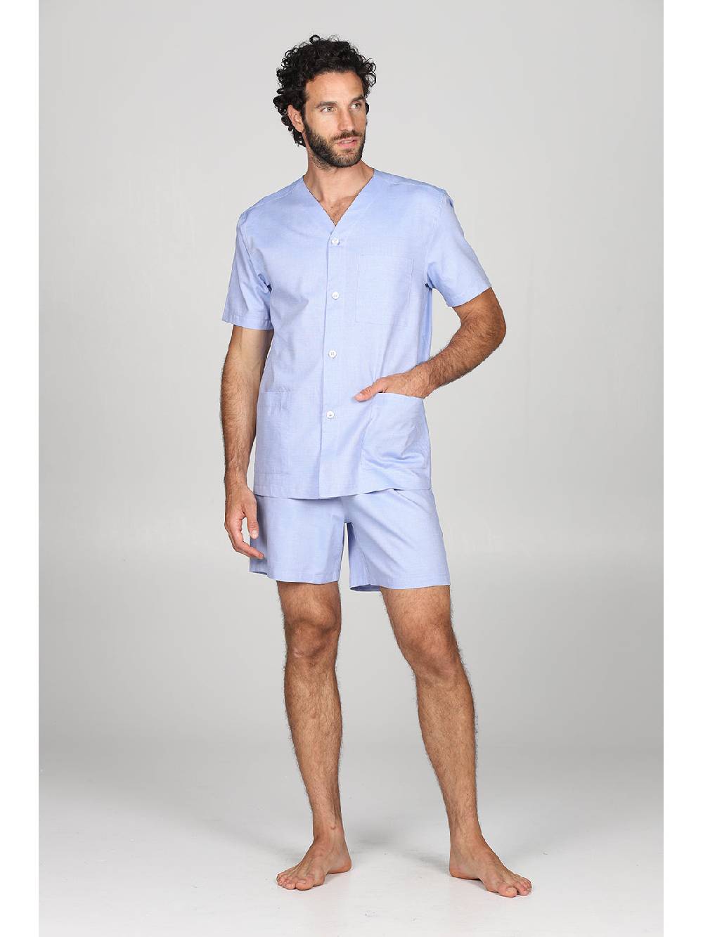Julipet Pigiama corto cardigan in pregiato popeline, classicità e comfort Moda