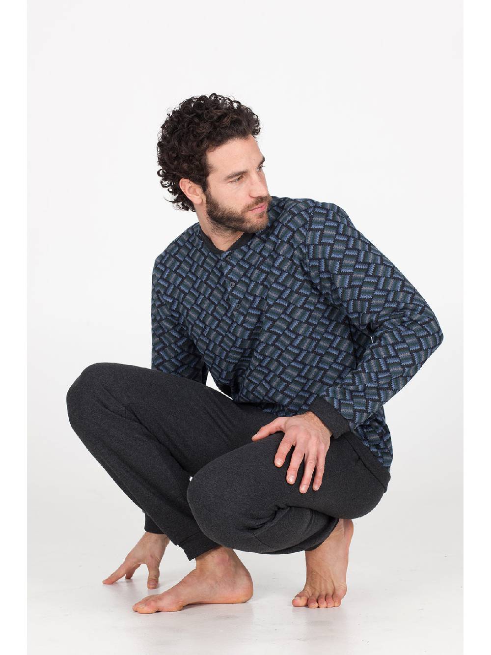 Julipet Pigiama in caldo jacquard di cotone Promozione