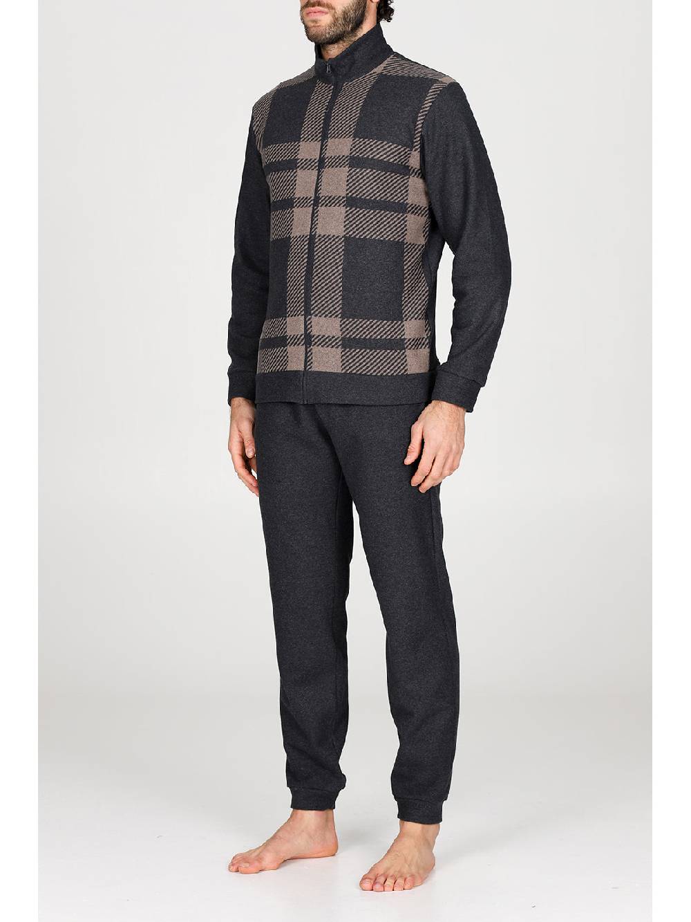 Julipet Pigiama con zip in confortevole jacquard di cotone I Più Venduti