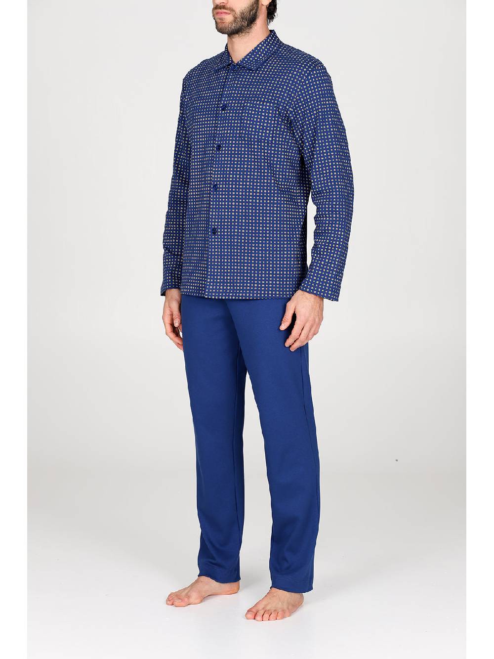 Julipet Pigiama cardigan in caldo interlock di puro cotone In Saldo