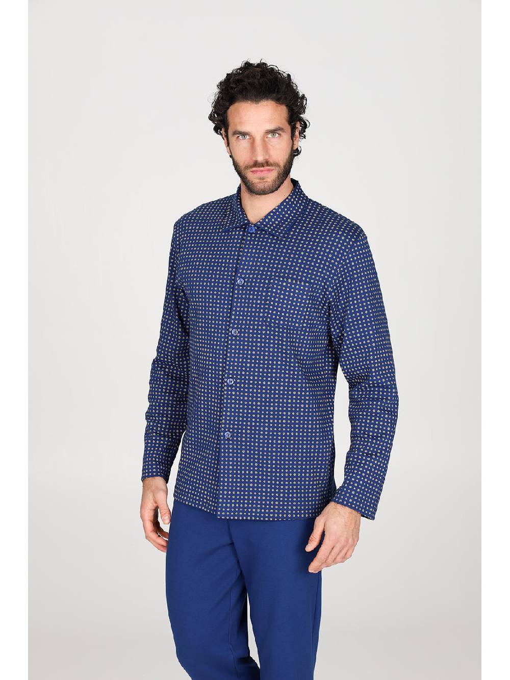 Julipet Pigiama cardigan in caldo interlock di puro cotone In Saldo