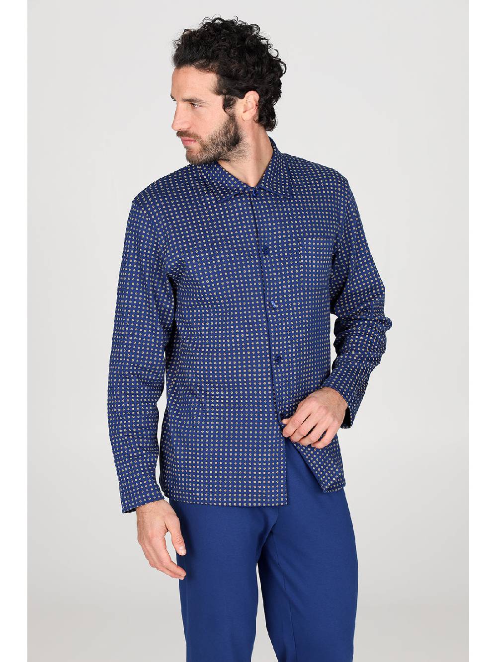 Julipet Pigiama cardigan in caldo interlock di puro cotone In Saldo