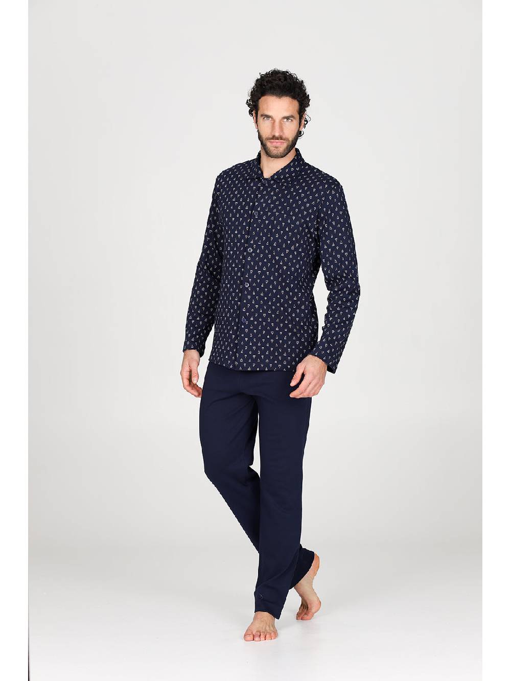 Julipet Pigiama cardigan in caldo interlock di puro cotone Nuova