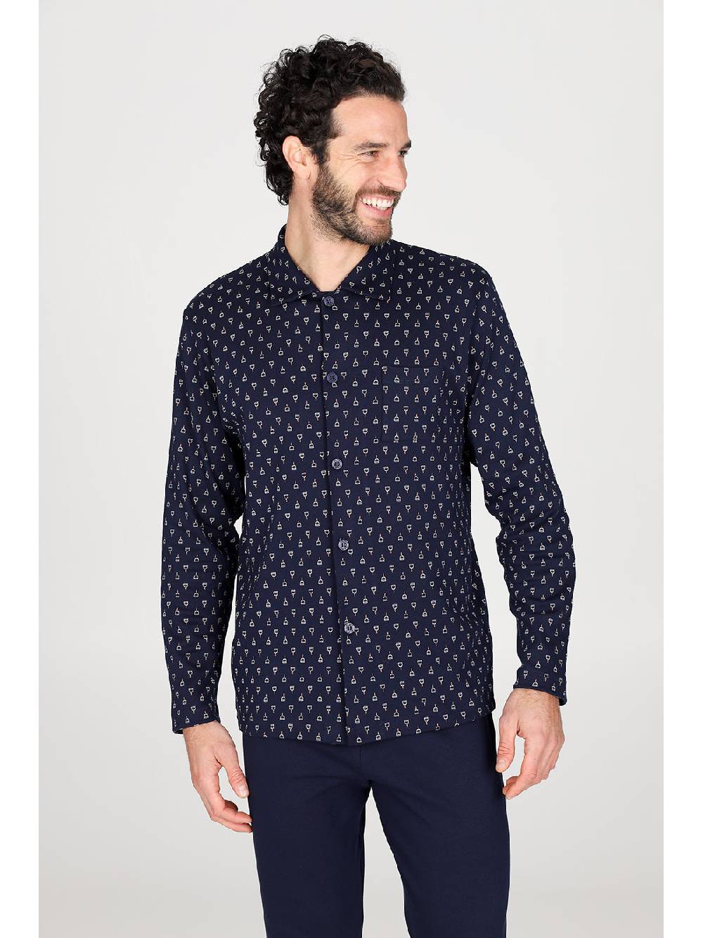 Julipet Pigiama cardigan in caldo interlock di puro cotone Nuova