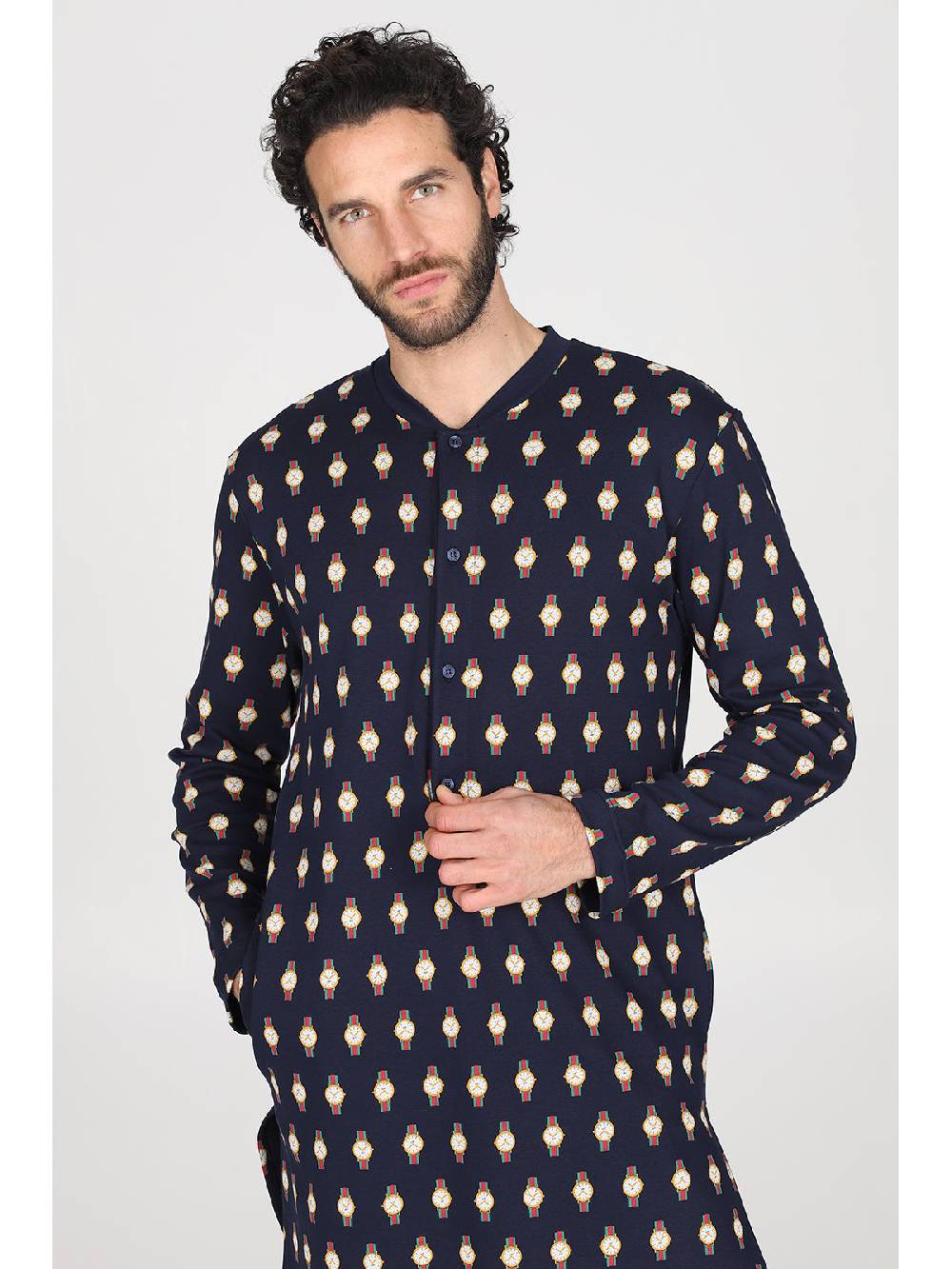 Julipet Camicia da notte Artist Edition, in caldo interlock di puro cotone Italia