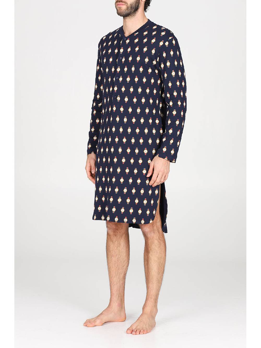 Julipet Camicia da notte Artist Edition, in caldo interlock di puro cotone Italia