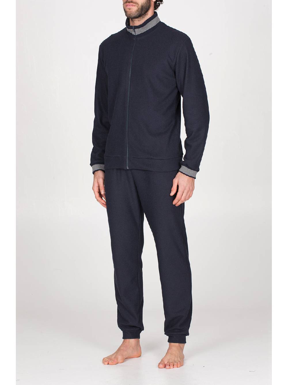 Julipet Tuta con zip in confortevole jacquard punto Milano Pezzi Unici