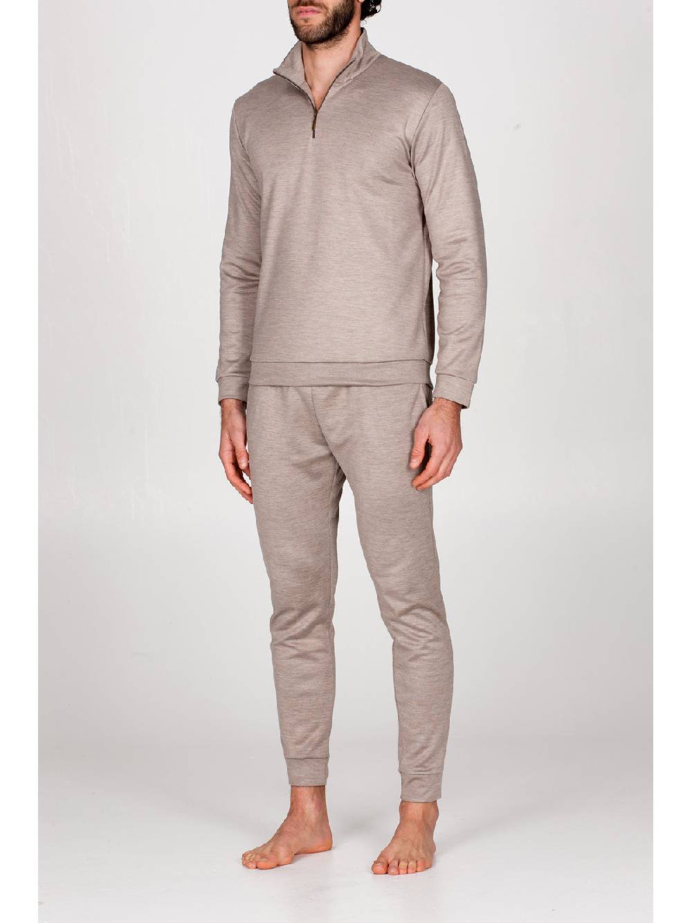 Julipet Pigiama con zip in double jersey seta e cotone Negozi Online