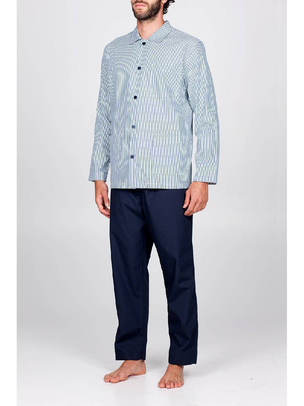 Julipet Pigiama cardigan in pregiato popeline Online