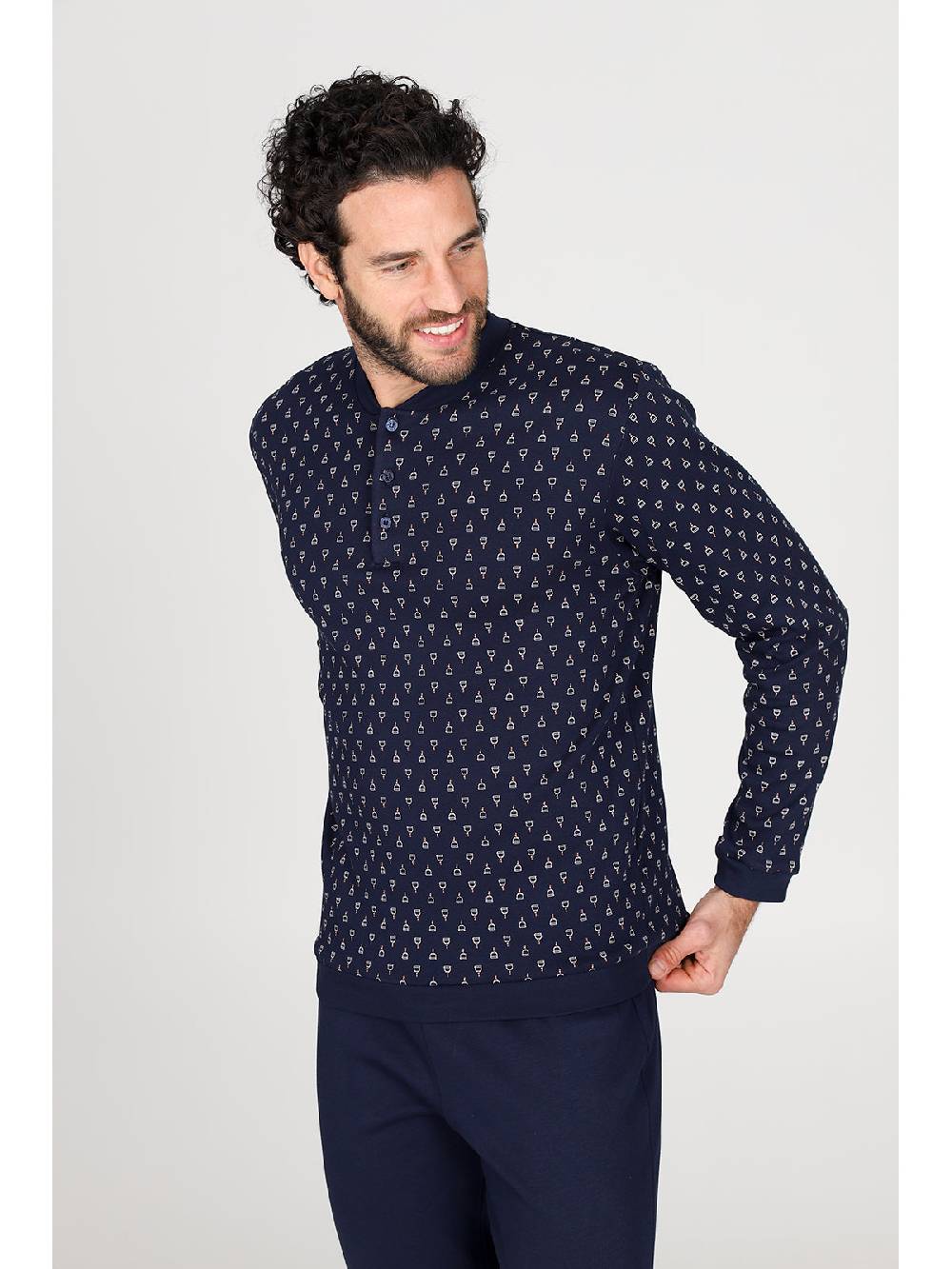 Julipet Pigiama serafino in caldo interlock di puro cotone Latest fashion