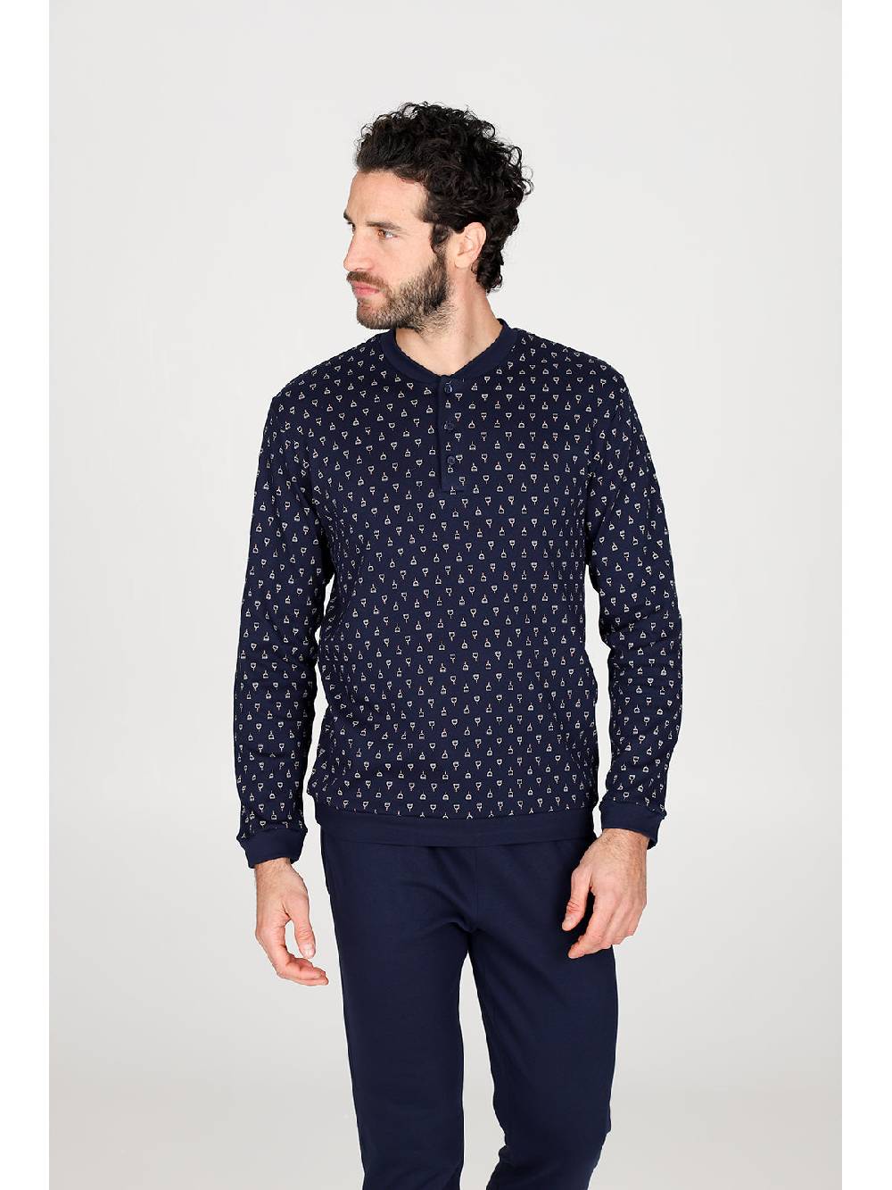 Julipet Pigiama serafino in caldo interlock di puro cotone Latest fashion