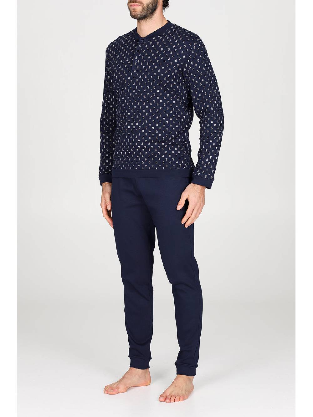 Julipet Pigiama serafino in caldo interlock di puro cotone Latest fashion