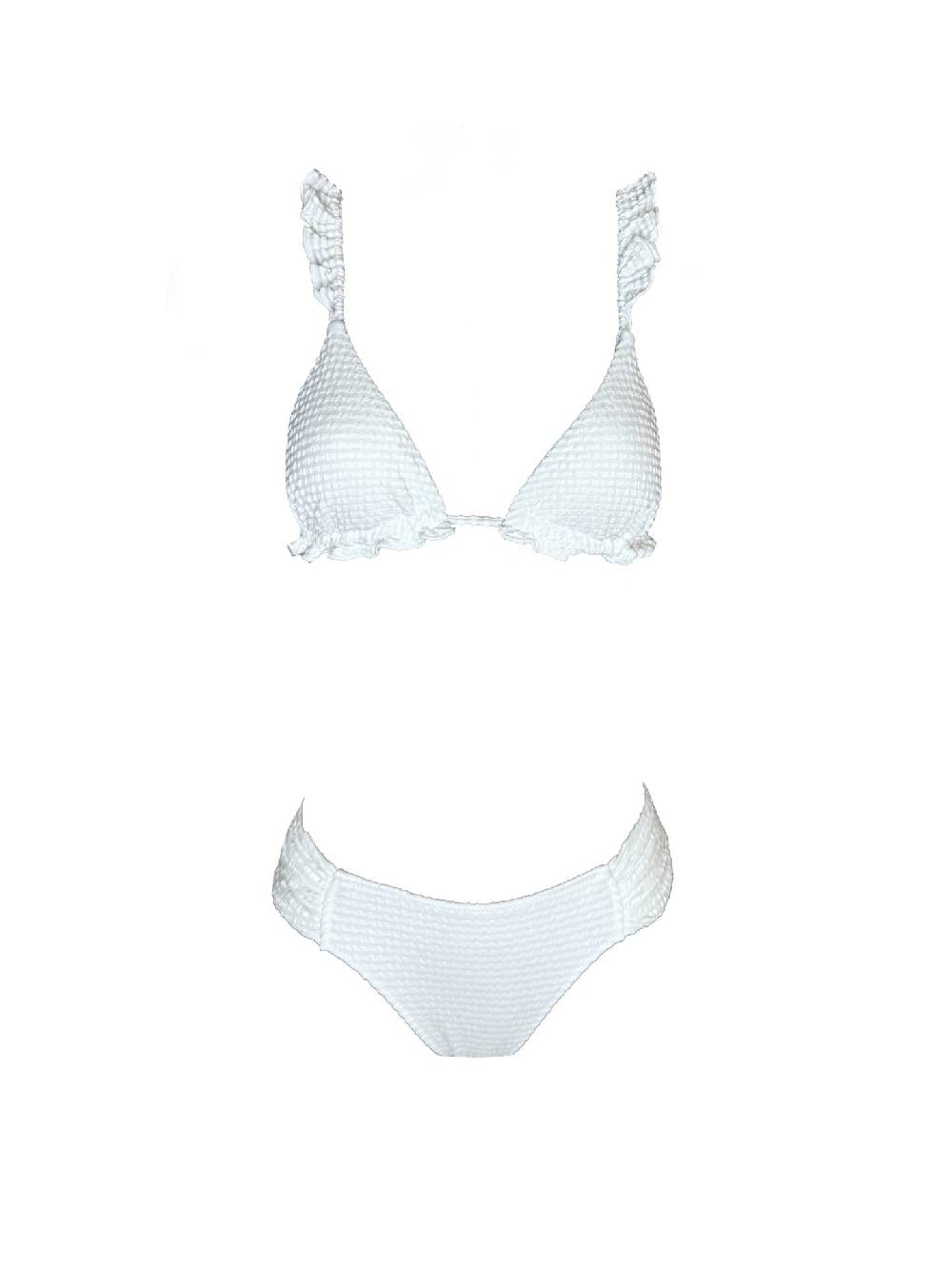 Olivia Gold Reggiseno triangolo con volant + Slip drappeggiato Presa