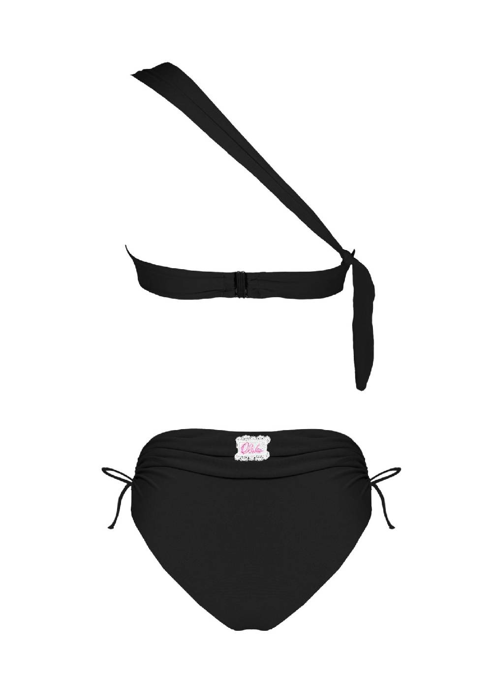 Olivia Gold Reggiseno Monospalla + Slip a vita alta drappeggiato Sconto
