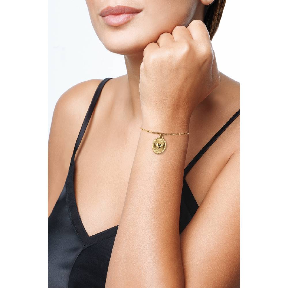 Opsobjects FALL IN LOVE bracciale charm cuore ovale In Linea