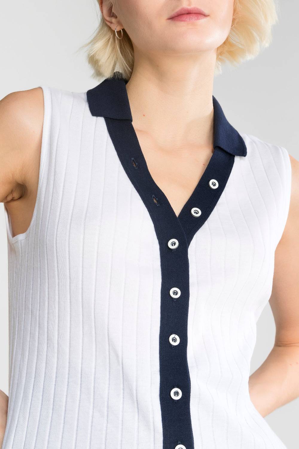 Oscalito Gilet con bottoni Donna Cotone 7160 In Saldo