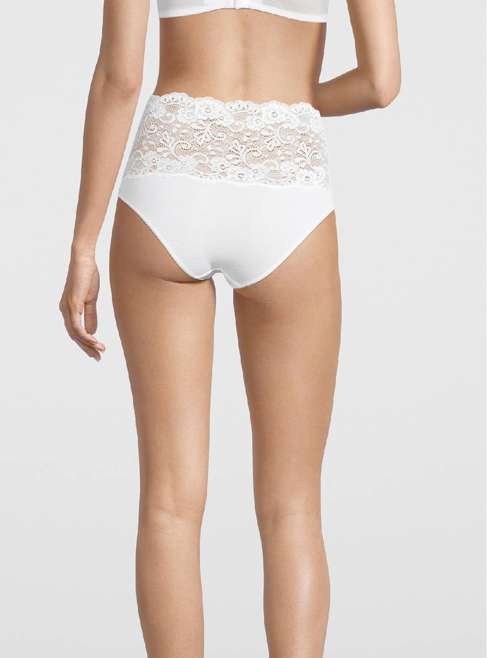 Oscalito Slip a vita alta in Cotone con Pizzo Leavers 4153 In Linea