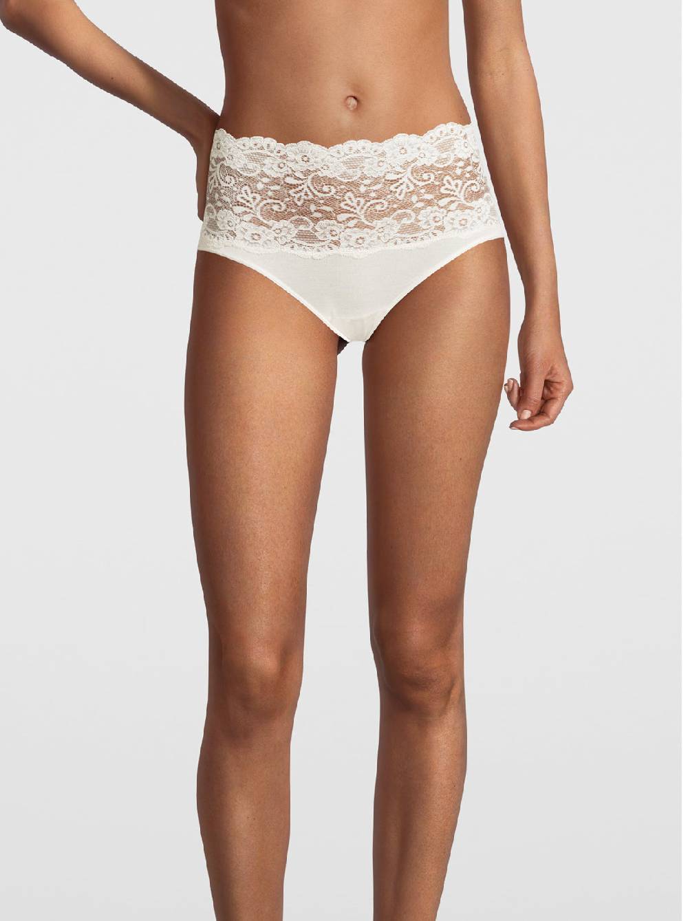 Oscalito Slip a vita alta in Cotone con Pizzo Leavers 4153 In Linea