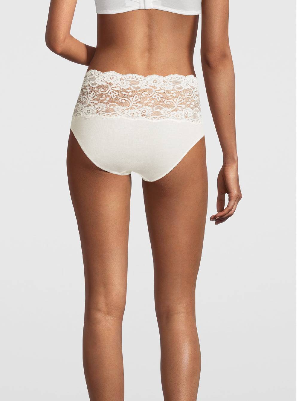 Oscalito Slip a vita alta in Cotone con Pizzo Leavers 4153 In Linea