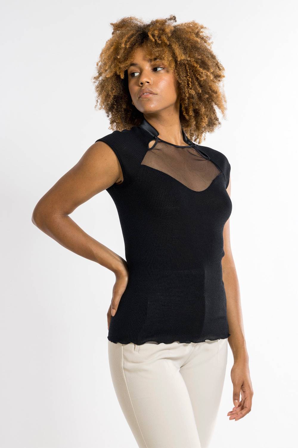 Oscalito Top Donna70% Lana , 30% Seta 6904 Vendita Economica