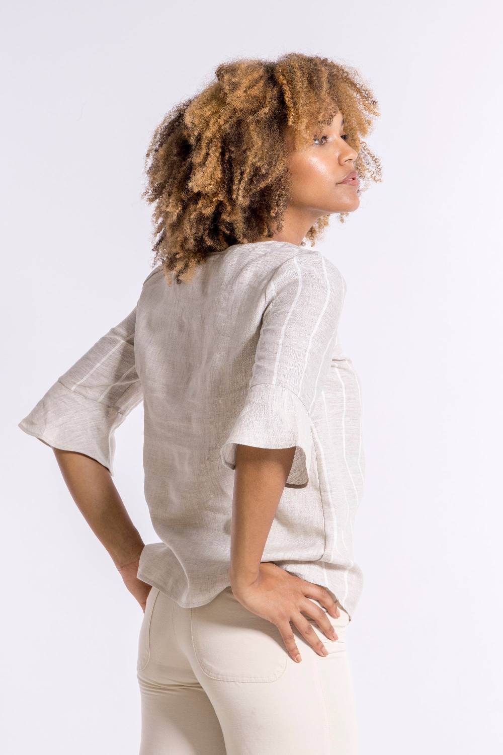 Oscalito Maglia manica lunga Donna 100% LINO 5785 Qualità