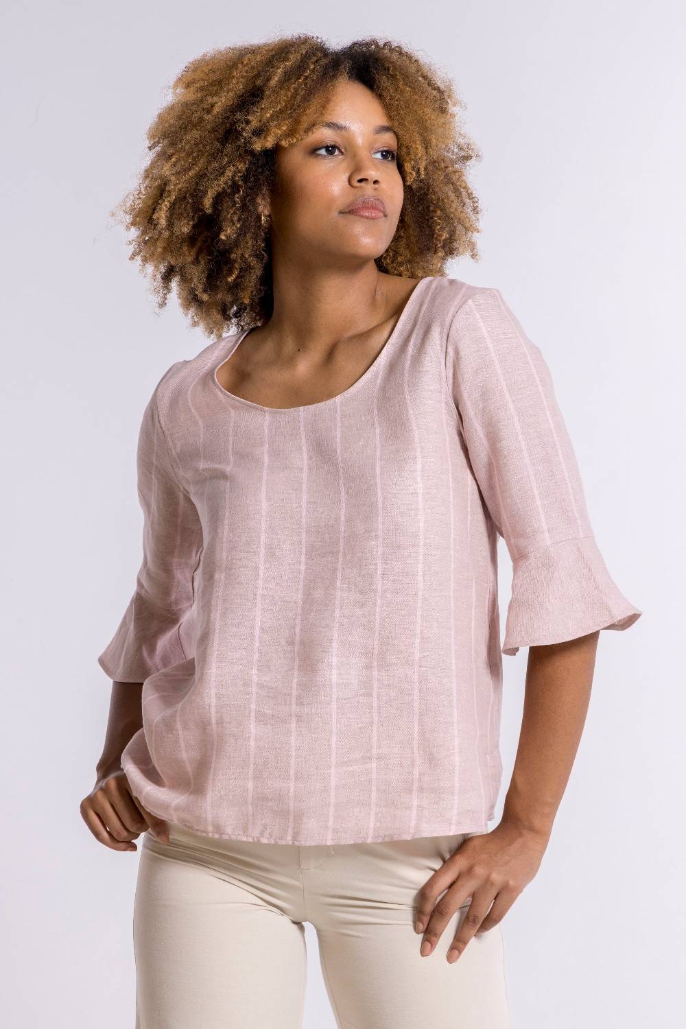 Oscalito Maglia manica lunga Donna 100% LINO 5785 Qualità