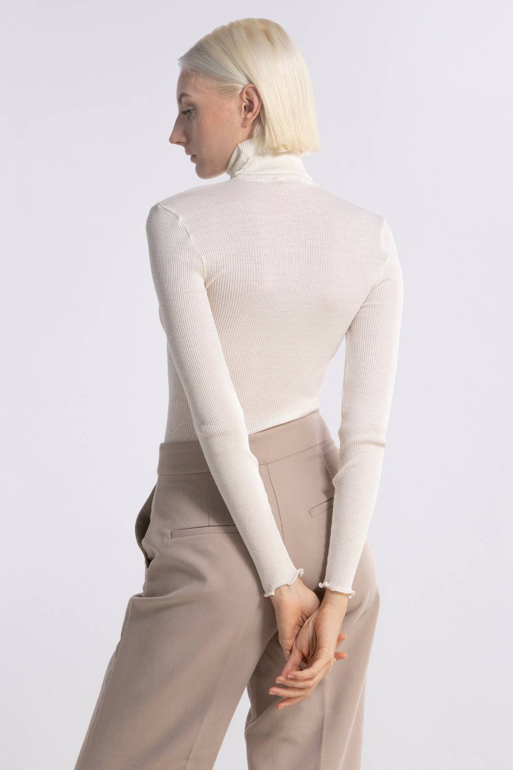 Oscalito Dolcevita Lupetto Tubolare Maniche Lunghe Lana e Seta 3429 Prezzo Ridotto