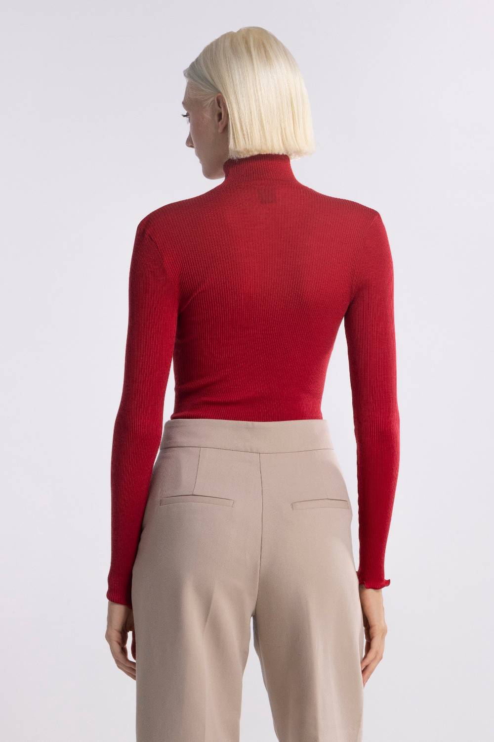 Oscalito Dolcevita Lupetto Tubolare Maniche Lunghe Lana e Seta 3429 Prezzo Ridotto