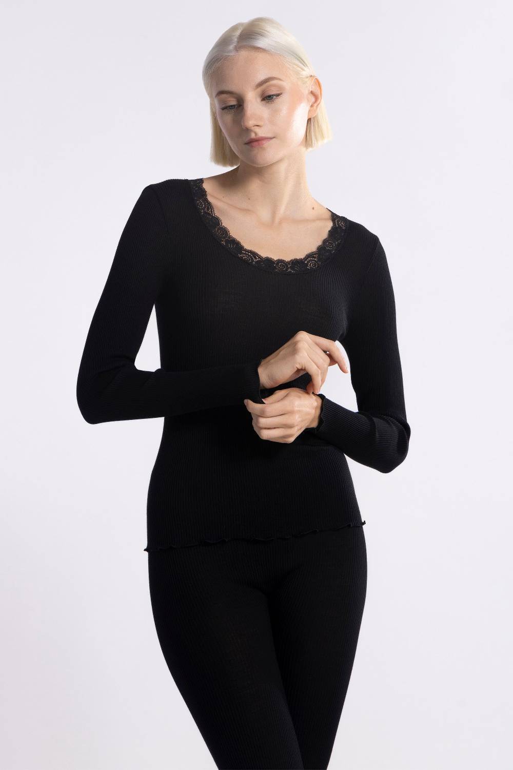 Oscalito Camicia a maniche lunghe in Lana e Seta 3416 Convenienza