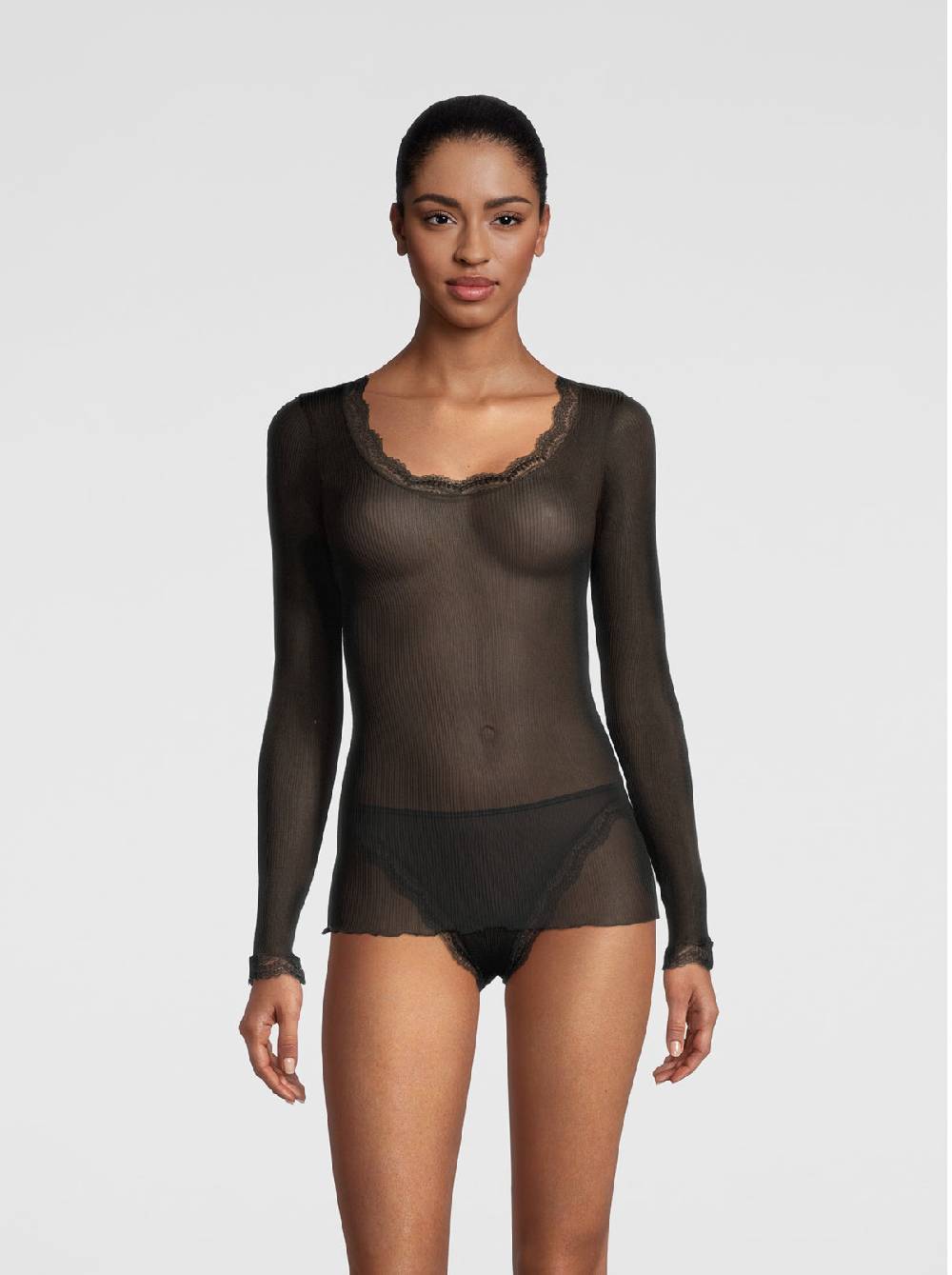 Oscalito Maglia a maniche lunghe Dentelle de Calais® in Seta 9476 Online