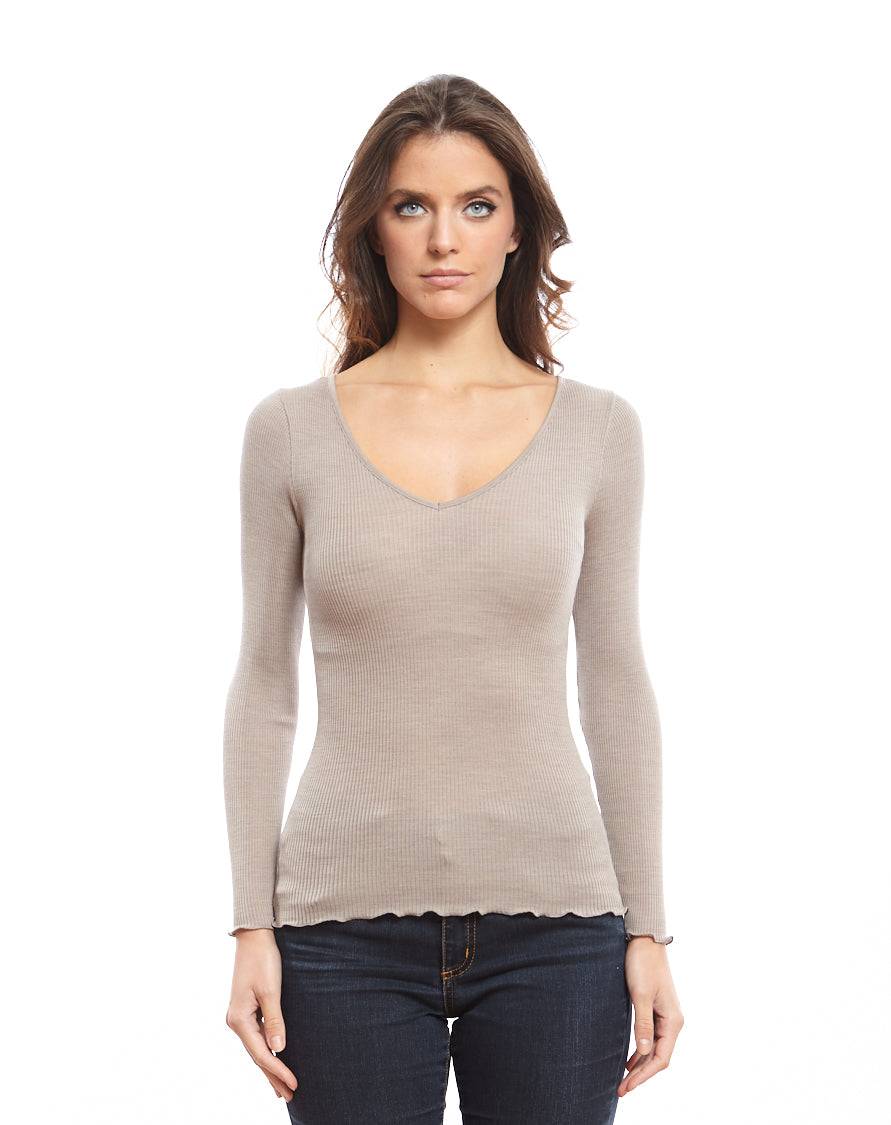 Oscalito Maglia maniche lunghe scollo a V 3486 In Vendita