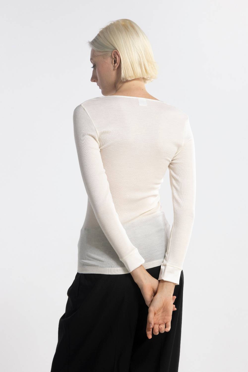 Oscalito Camicia Donna Lana e Seta maniche lunghe 4258 Hotsell