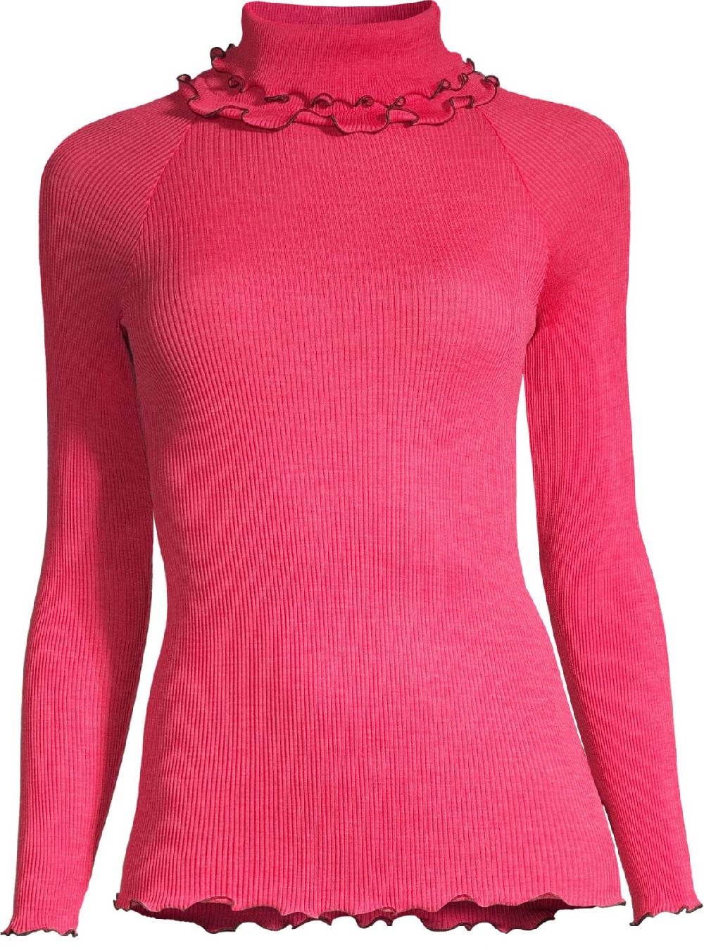 Oscalito Top lupetto in lana e seta con cuciture overlock a contrasto Circus 6695 Vendita Economica