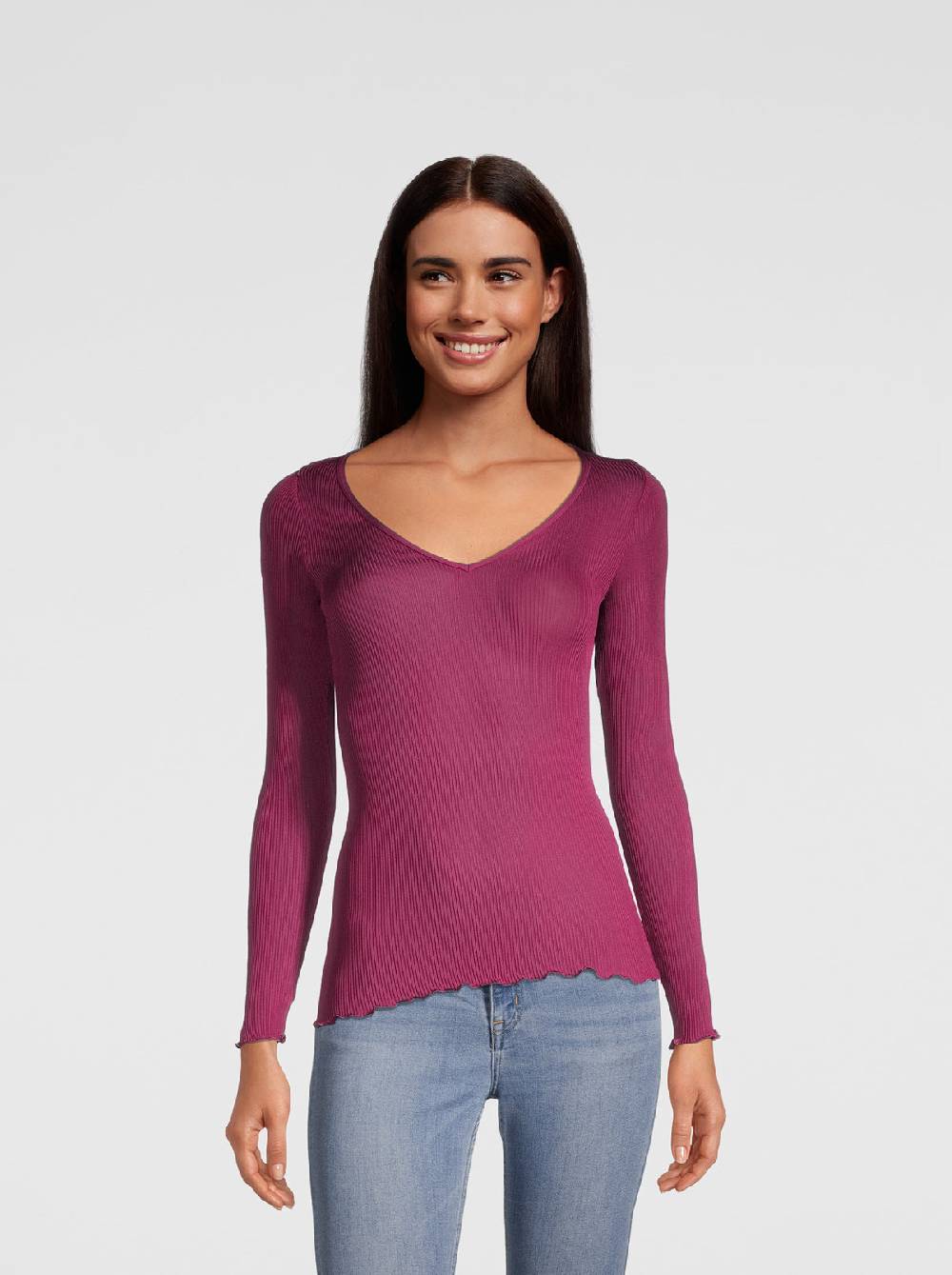 Oscalito Maglia manica lunga donna in organza di pura seta 9446 Vendite Flash