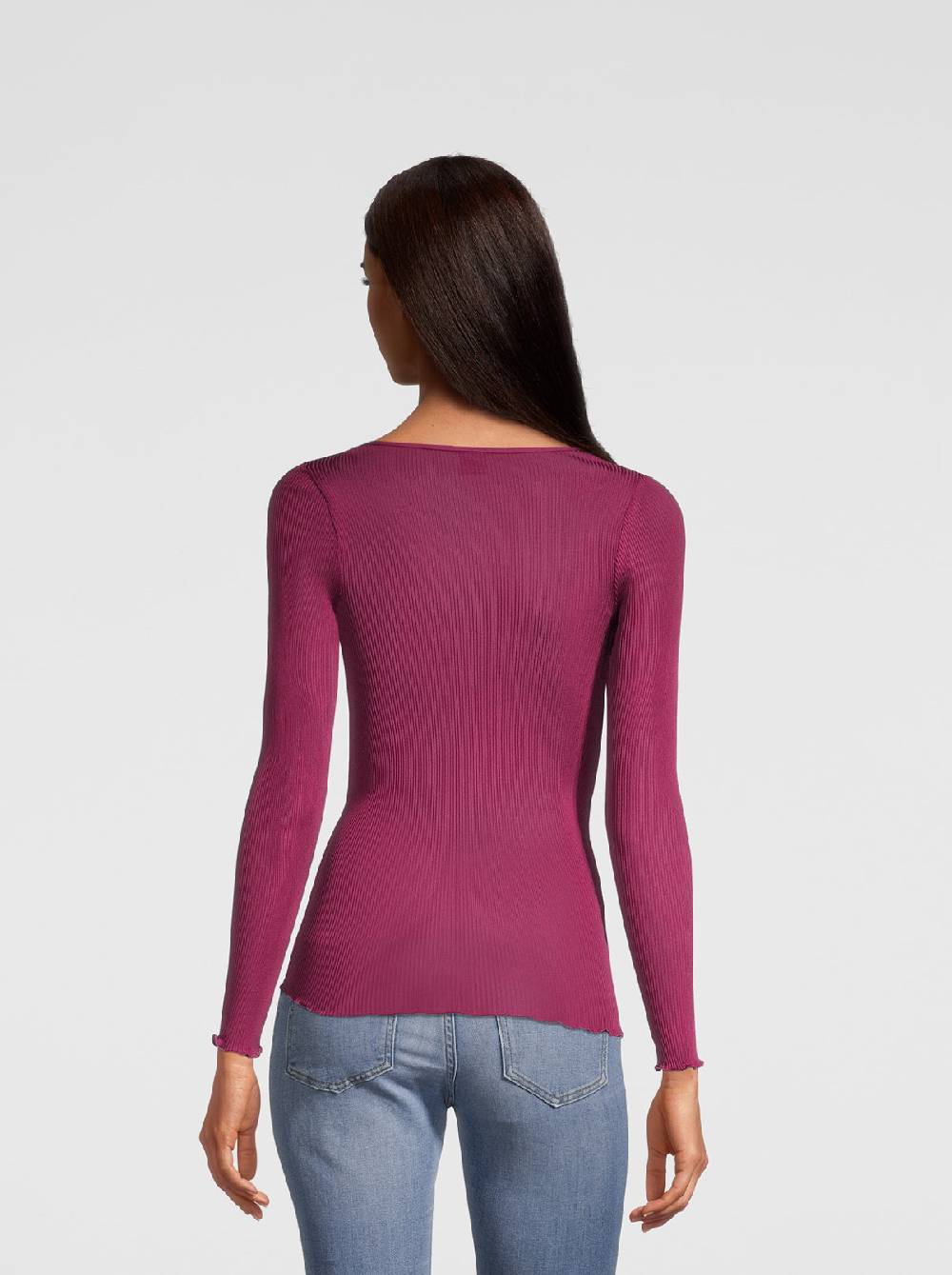 Oscalito Maglia manica lunga donna in organza di pura seta 9446 Vendite Flash